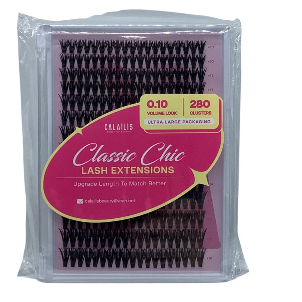 Calailis Classic Chic Lash Extensions 0.10 Volume Look 280 Clusters Ultra-Large